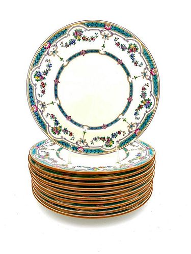 Set of 11 Minton's Porcelain Dinner Plates