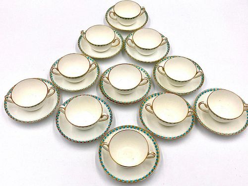 W.A.Adderley Bouillon Cups and Saucers