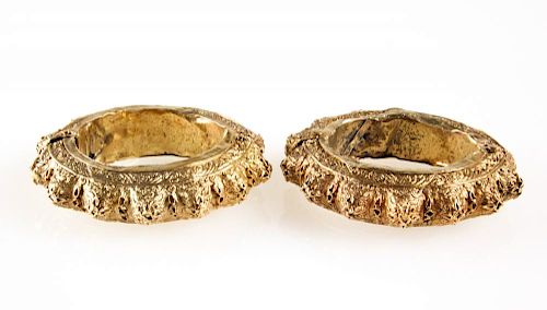 Pair of 22K Gold Bracelets, Java, XVI c.