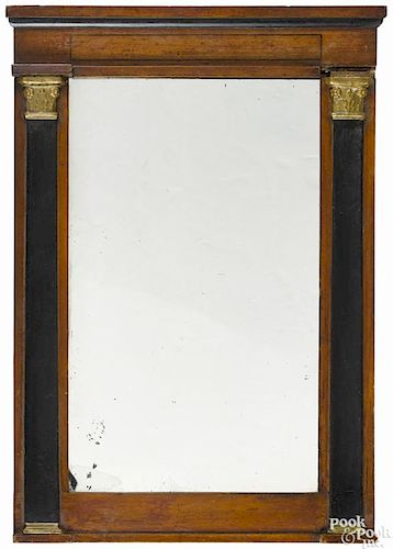 Beidermeyer mahogany mirror, ca. 1830, 21 1/2'' x 14 1/2''. Provenance: DeHoogh Gallery, Philadelphia.