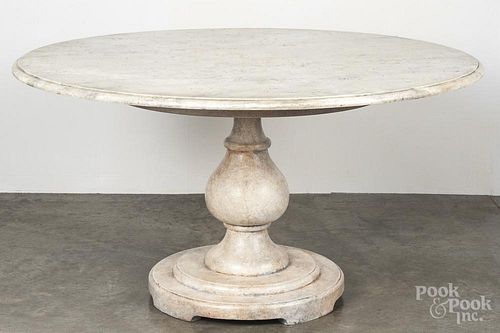 Contemporary painted circular dining table