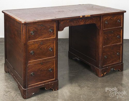 Pennsylvania mahogany desk, mid 19th c., 30 1/2'' h., 54 1/2'' w., 30 1/4'' d.