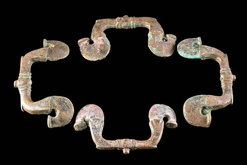 Four Parthian / Sassanian Leaded Bronze Handles