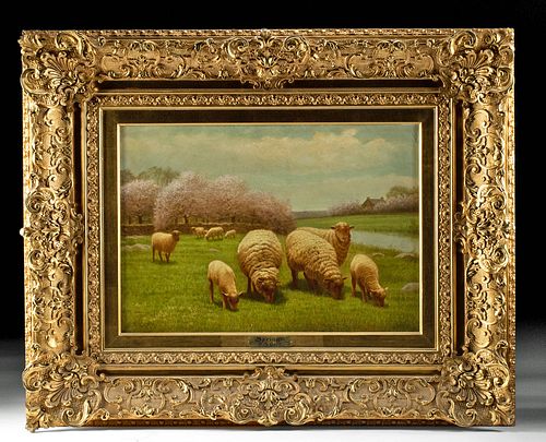 19th C. Oil on Canvas Painting 'Spring' -  S. S. Carr