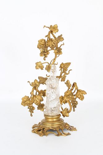 Chinese Guanyin Figure with Gilt Bronze Mounts