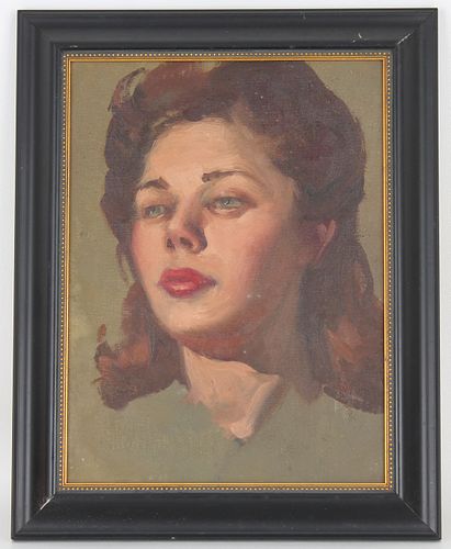 Edward Leonard (1901 - 1968) Portrait of a Woman