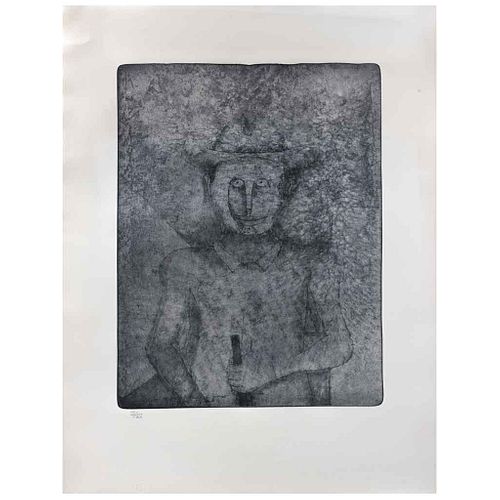 RUFINO TAMAYO, Hombre de Oaxaca, 1991, Sin firma, Litografía XIII/XV, 77 x 60 cm | RUFINO TAMAYO, Hombre de Oaxaca, 1991, Unsigned, Lithograph XIII/XV