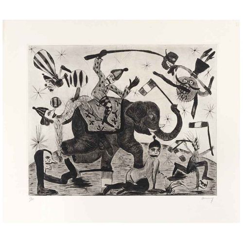 SERGIO HERNÁNDEZ, Sin título, Firmado, Grabado 2/30, 39 x 49 cm | SERGIO HERNÁNDEZ, Untitled, Signed, Engraving 2/30, 15.3 x 19.2" (39 x 49 cm)