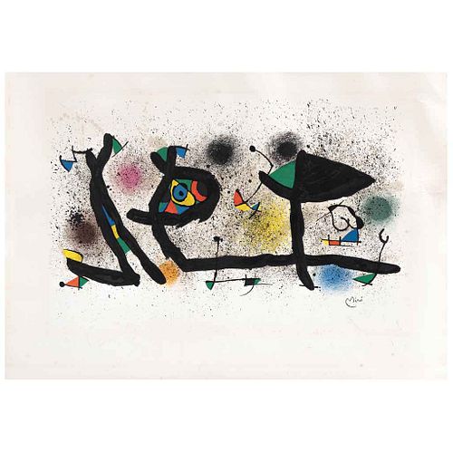 JOAN MIRÓ, Miró Sculptures III, 1974 - 1980, Firmada en plancha, Litografía s/n, 52 x 73 cm | JOAN MIRÓ, Miró Sculptures III, 1974 - 1980, Signed on p