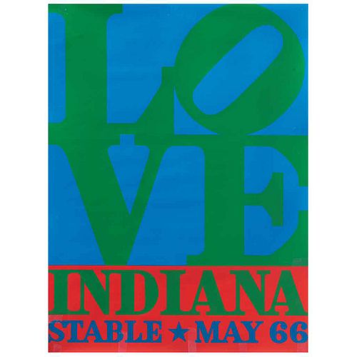 ROBERT INDIANA, Love, Indiana Stable May 66, Sin firma Serigrafía s/n, 81 x 61 cm | ROBERT INDIANA, Love, Indiana Stable May 66, Unsigned, Serigraph, 