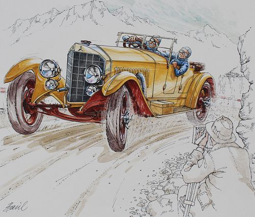 Basil Smith (B. 1925) "1913 Mercedes Automobile"