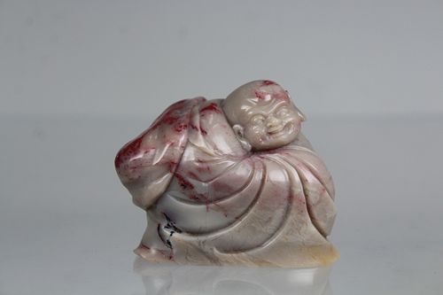 Chinese Carved 'Chicken Blood' Stone Figure