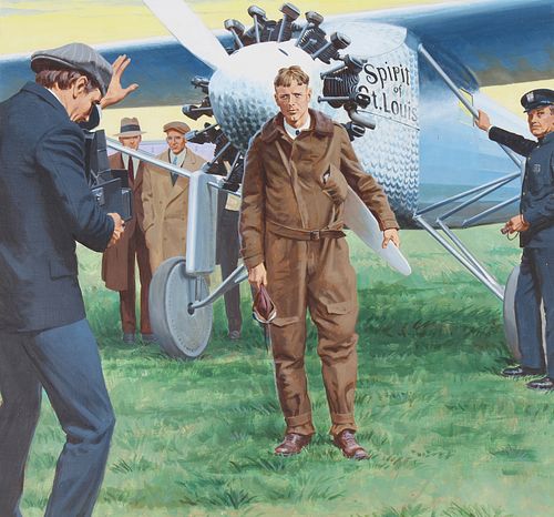 Ed Vebell (1921 - 2018) "Lindbergh Flight"