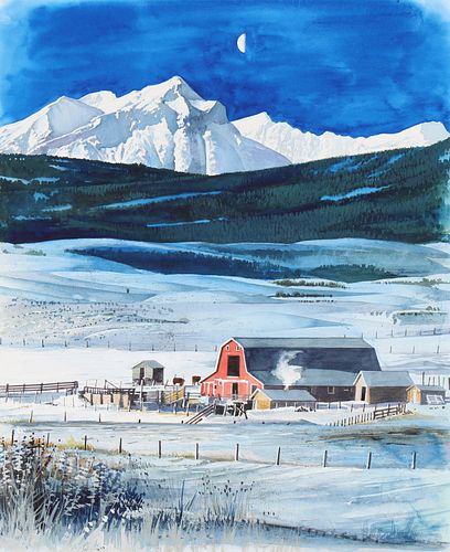 Jim Butcher (B. 1944) "Alberta Farming" W/C