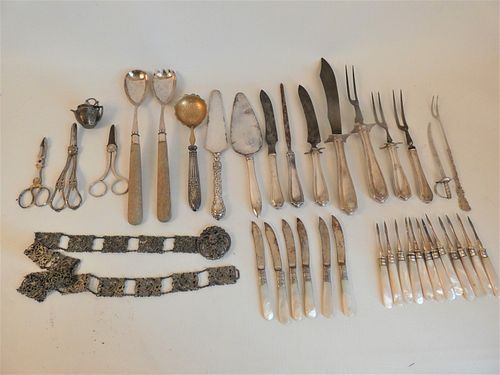 LOT OF SILVER & SILVER PLATED ITEMS