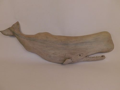 BECKENHAUPT CARVED WOOD WHALE