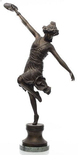 Mixed Metal Sculpture Of A Dancer