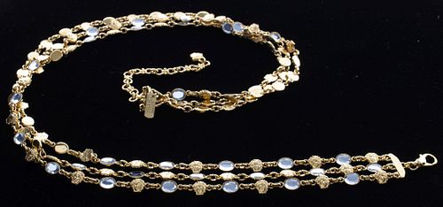 Gianni Versace Medusa-Link & Faux Jewel Belt