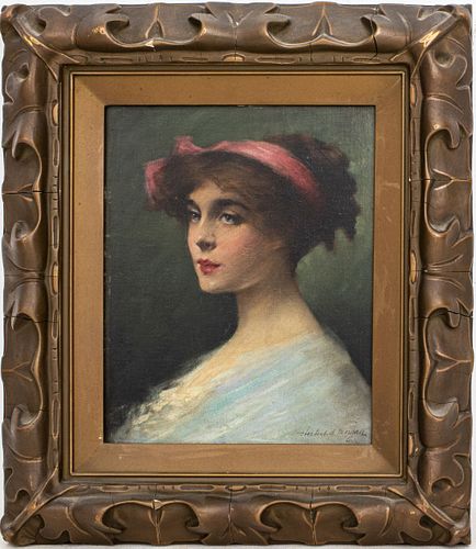 Herbert A. Morgan "Portrait of a Woman" Oil
