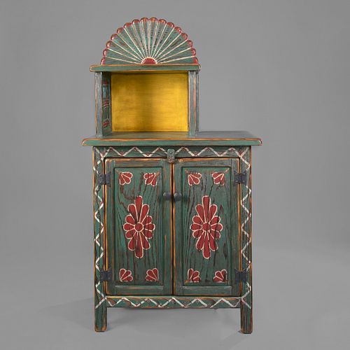 Anthony E. Martinez, Carved and Painted Cabinet
