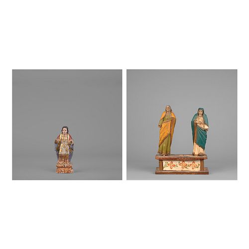 South America, Likely Brazil, Group of Two Santos Figures, Late 19th Century