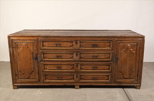 Spanish Colonial, Mexico, Large Sabino Sideboard, 17th Century