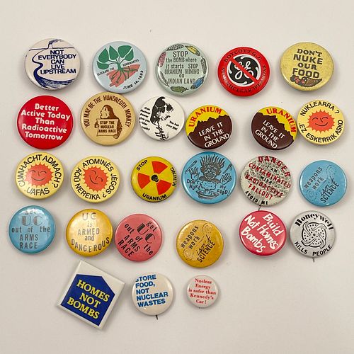 80 Vintage 1970s Nukes Anti Nuke Nuclear Buttons