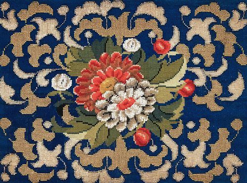 Victorian Beaded Needlepoint Picture