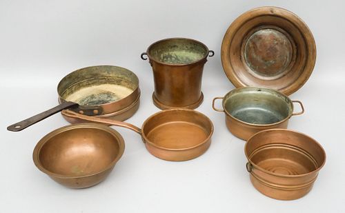 Lot of Antique Copper Cookware