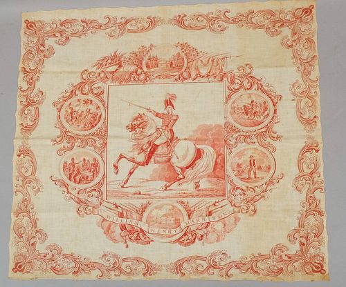 Red William Henry Harrison Political Textile
