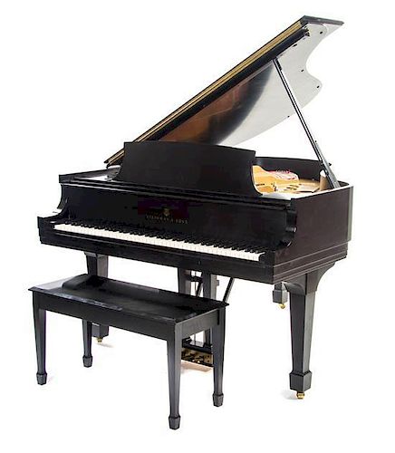 A Steinway & Sons Baby Grand Piano, 1975, MODEL M, Length 67 inches.