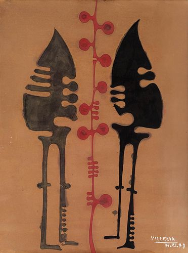 MOISÉS VILLÈLIA (Barcelona, 1928 - 1994).
Untitled, Molló, 1978.
Ink and watercolor on paper.