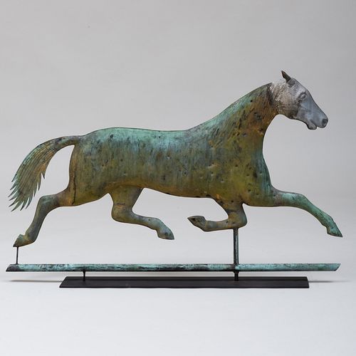 American Copper and Zinc Horse Weathervane, Attributed to A.L. Jewell, Waltham, MA 