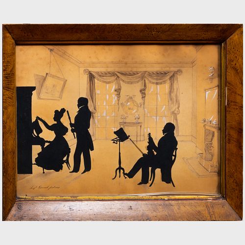 Auguste Edouart (1789-1861): The Music Room