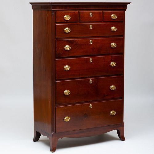 Federal Walnut Tall Chest of Drawers, Pennsylvania 