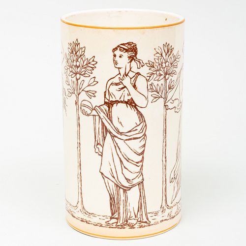 Wedgwood Creamware Vase with Figural Decoration