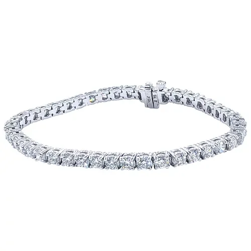 Sensational Diamond Tennis Bracelet - 18K White Gold