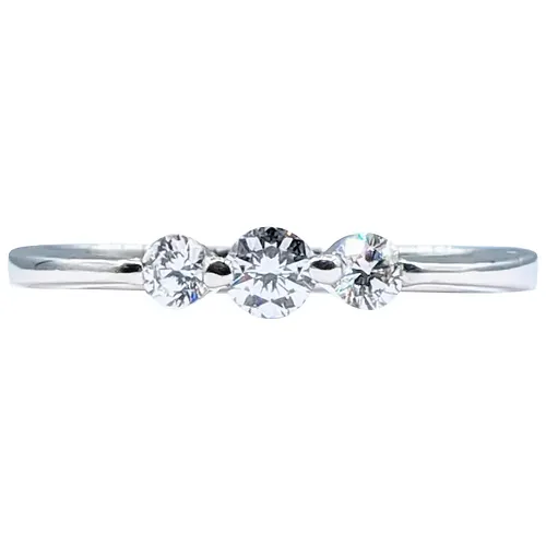Simple Three Stone Diamond Promise Ring