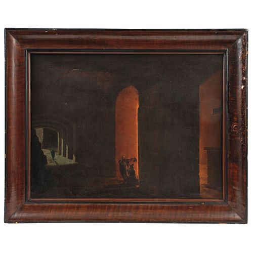 HORACE VERNET (FRANCIA 1789 - 1863) VISTA NOCTURNA DE CALLE Óleo sobre tela 51 x 68 cm Detalles de conservación | HORACE VERNET (FRANCE 1789 - 1863) V