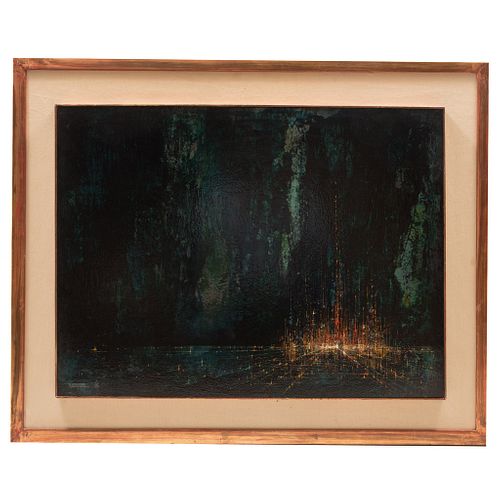 LEONARDO NIERMAN (Ciudad de México, 1932 - ) Sin título Firmado Acrílico sobre masonite. Enmarcado. 60 x 80 cm
