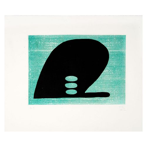 MIGUEL CASTRO LEÑERO. De la serie, el pensamiento de la ballena. Firmado y fechado. 11.6 x 39 cm

