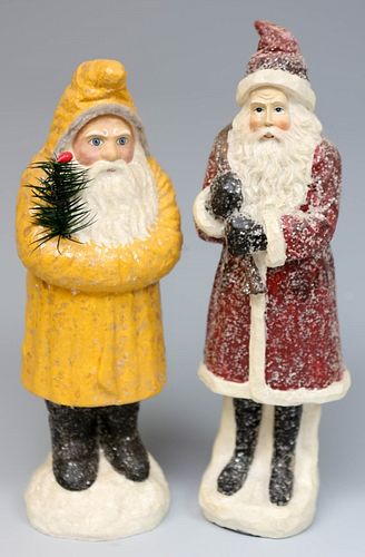 Two belsnickle Santa Claus figures