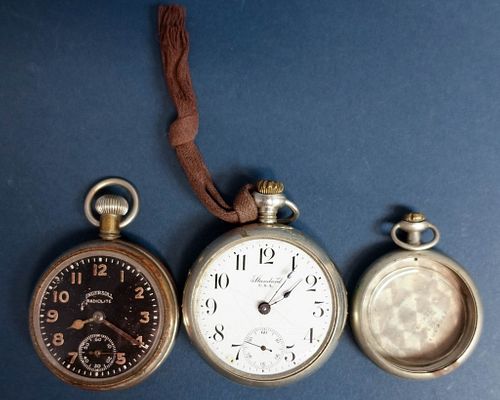 Two Pocket Watches and Case