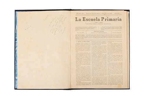 Menéndez, Rodolfo (Director). La Escuela Primaria. Revista Pedagógica Mensual. Mérida de Yucatán, 1900. Año XIV, Núm. 1-12.