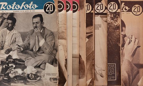 Pagés Llergo, José (Director). Rotofoto. México: Fotograbadores y Rotograbadores Unidos, 1938. Núms. 1-11. Pzs: 11. Completo