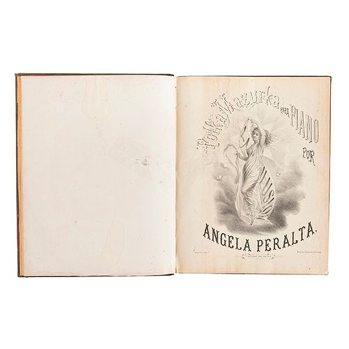 Álbum Musical de  Ángela Peralta. México, 1875. Retrato de Ángela Peralta y 19 partituras con portada (litografía).