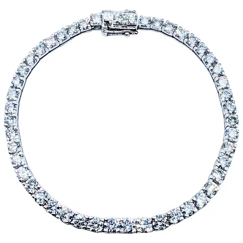 Diamond & Platinum Tennis Bracelet - 11.91ctw