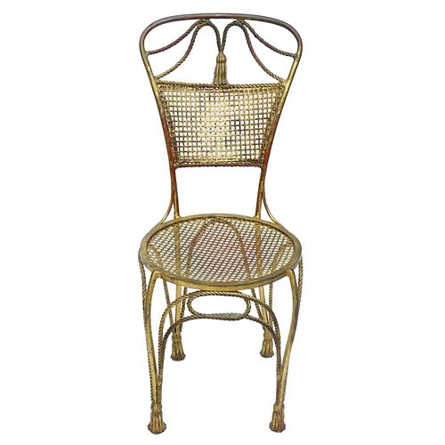 Italian Gilt Iron Chair