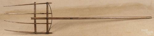 Wooden hay fork, 19th c.