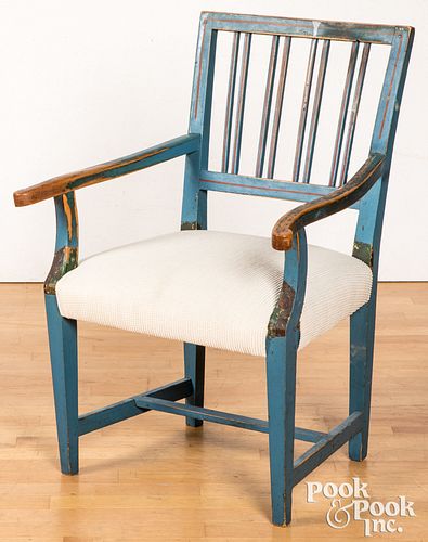Scandinavian painted armchair, 19th c.